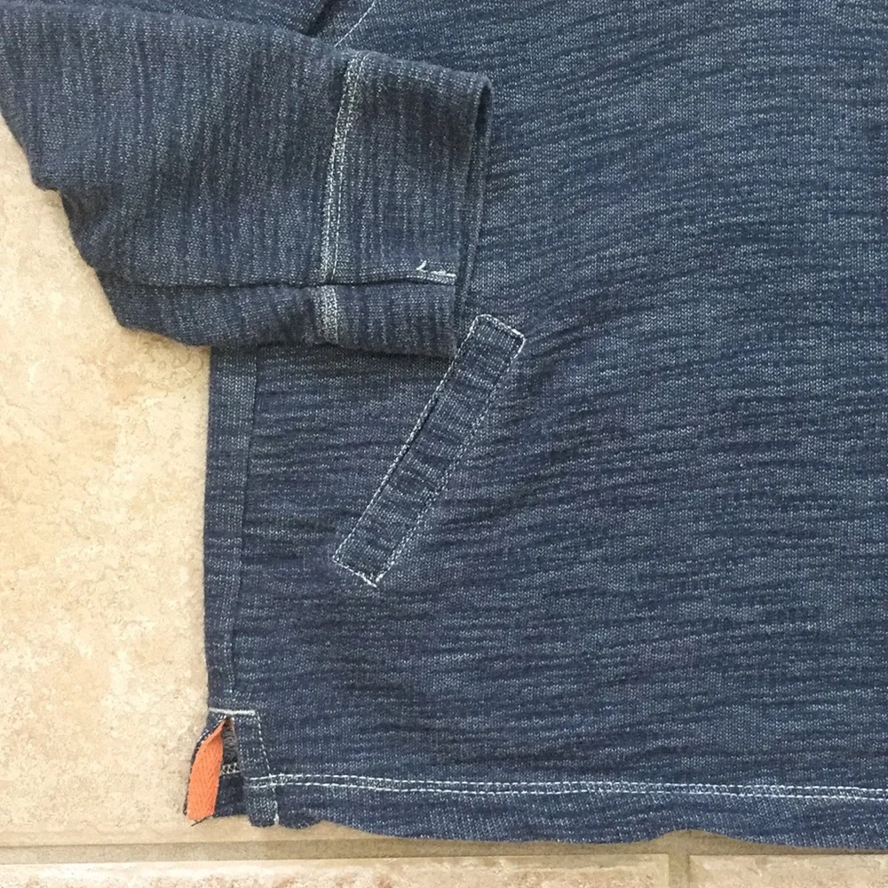 OshKosh B'gosh Boys Denim Look Hoodie Marled Pocket Tee Shirt